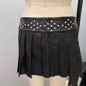 Forever 21 Black Pleated Skirt with Studs